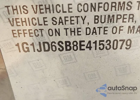 2014 Chevrolet Sonic Lt Manual from USA, damaged, VIN 1G1JD6SB8E4153079